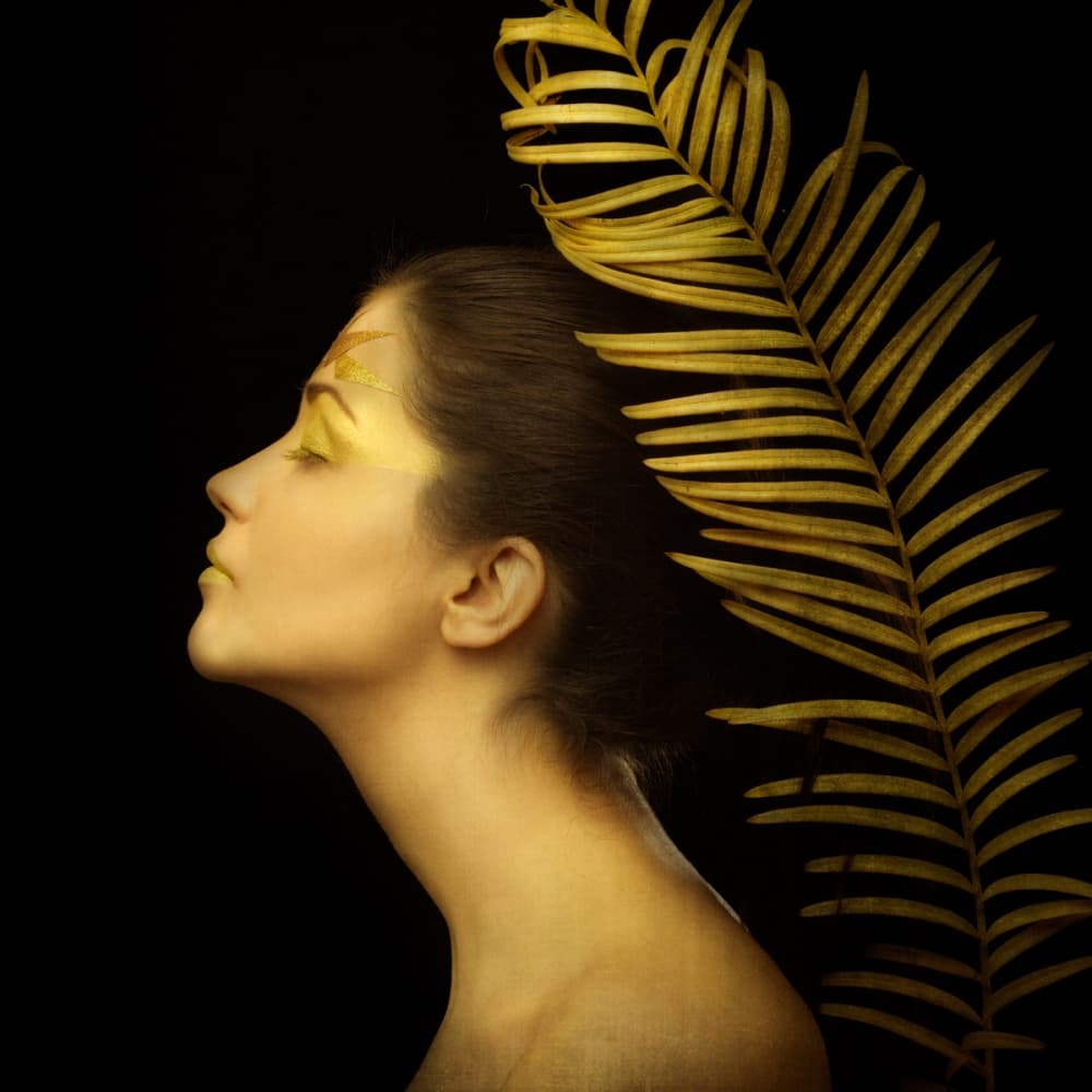 Golden Palm Goddess by Ivan Tonov — canvas wall art