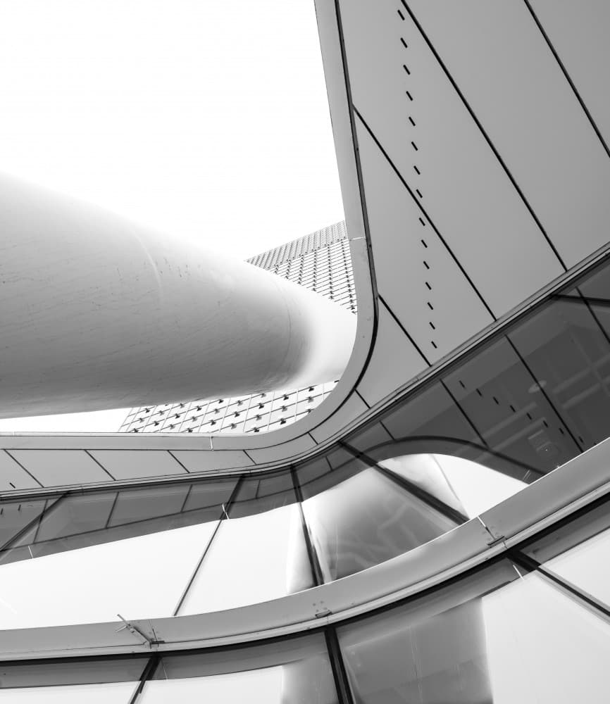 Sleek Architectural Forms by Ann Cornelis — canvas wall art