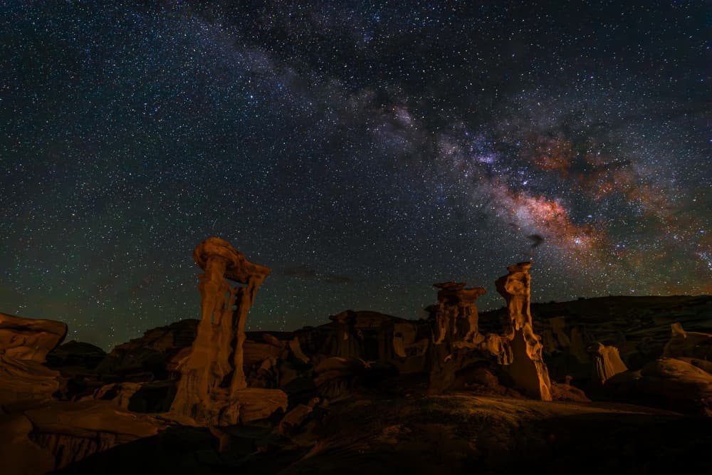 Milky Way Rock Formations by ZY Zhang — canvas wall art