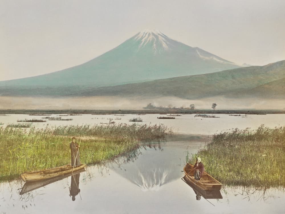 Mount Fuji As Seen From Kashiwabara (1897) by Kazumasa Ogawa — canvas wall art