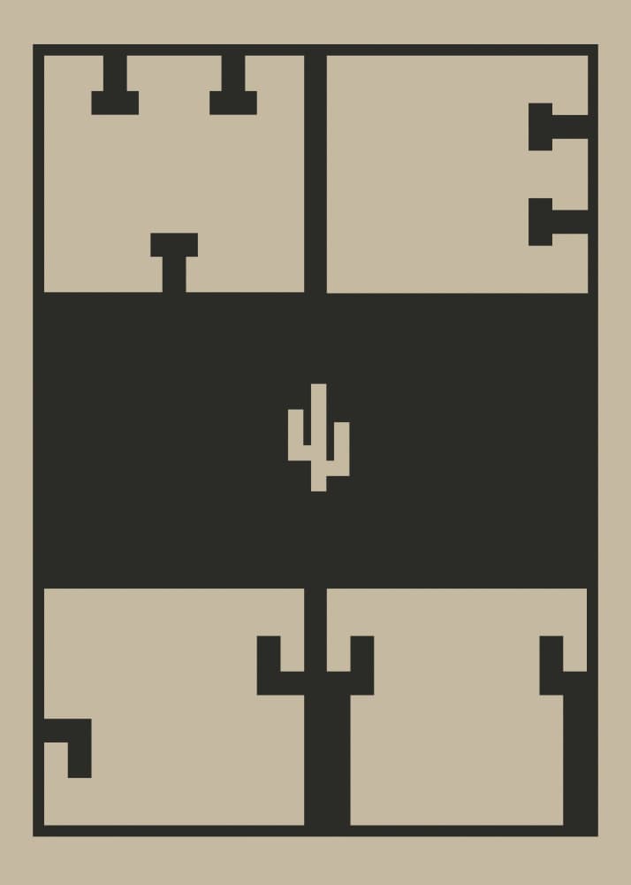 Retro Pixel Architecture by Dion Gem — canvas wall art