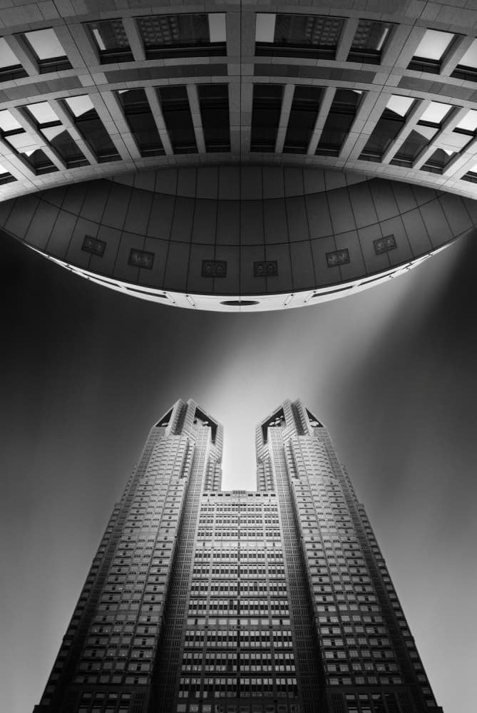City Architecture Abstract by Akira TAKAUE — canvas wall art