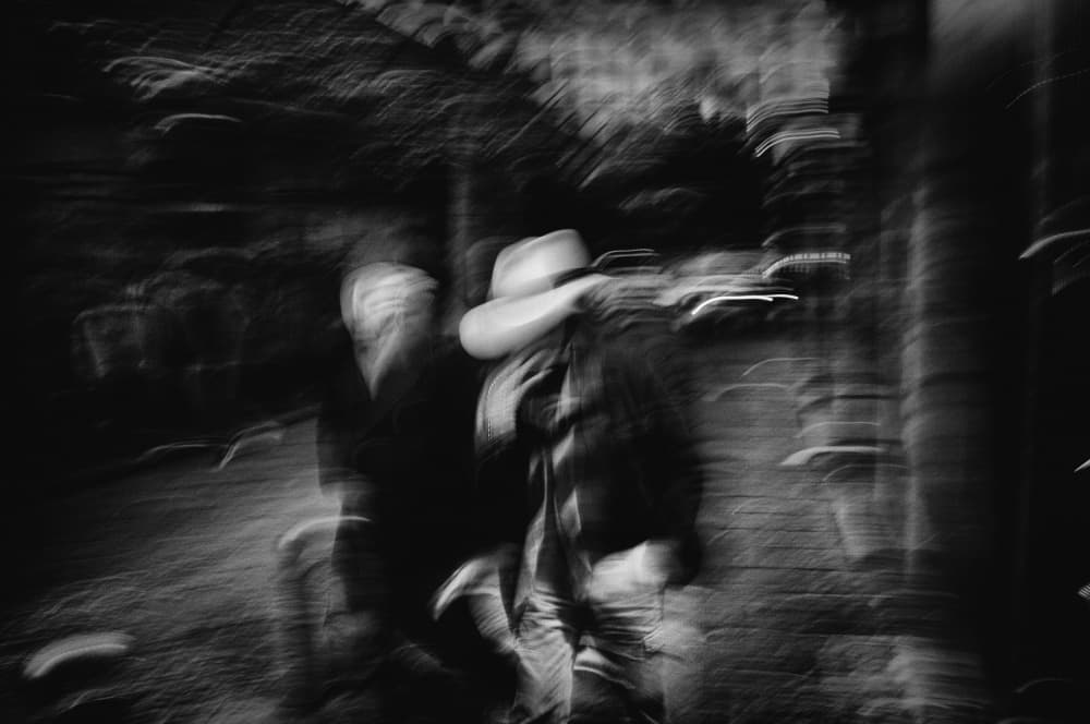 Blurred Cowboy Motion by Antonio Grambone — canvas wall art
