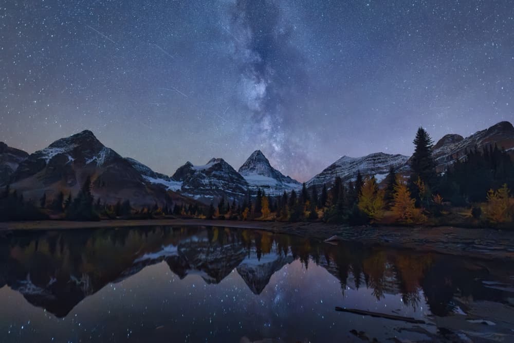 Milky Way Mountain Lake by Michael Zheng — canvas wall art