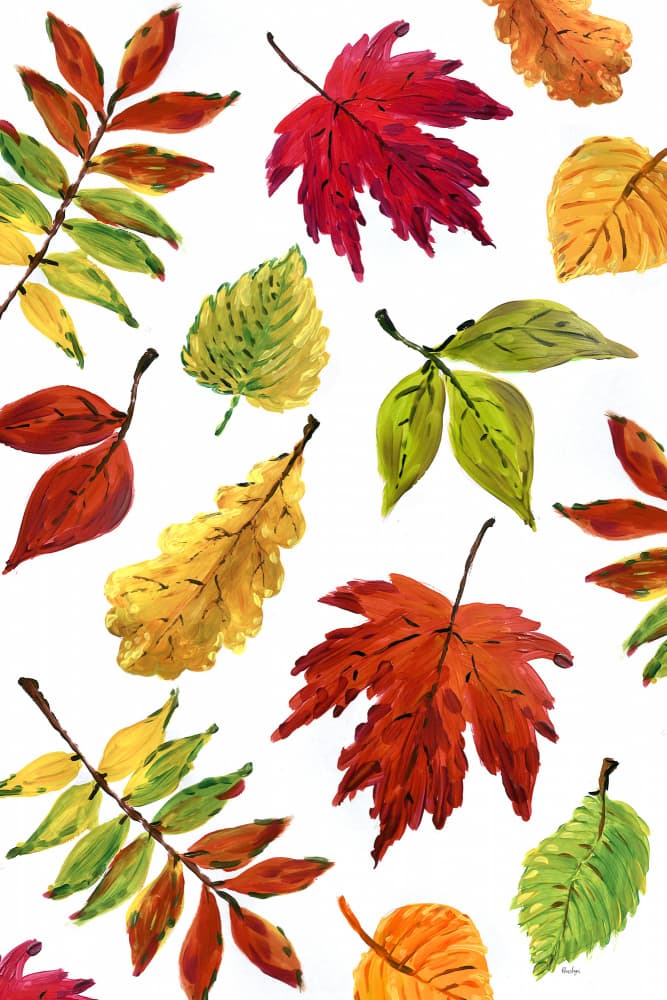 Vibrant Autumn Leaves by Rosana Laiz Blursbyai — canvas wall art