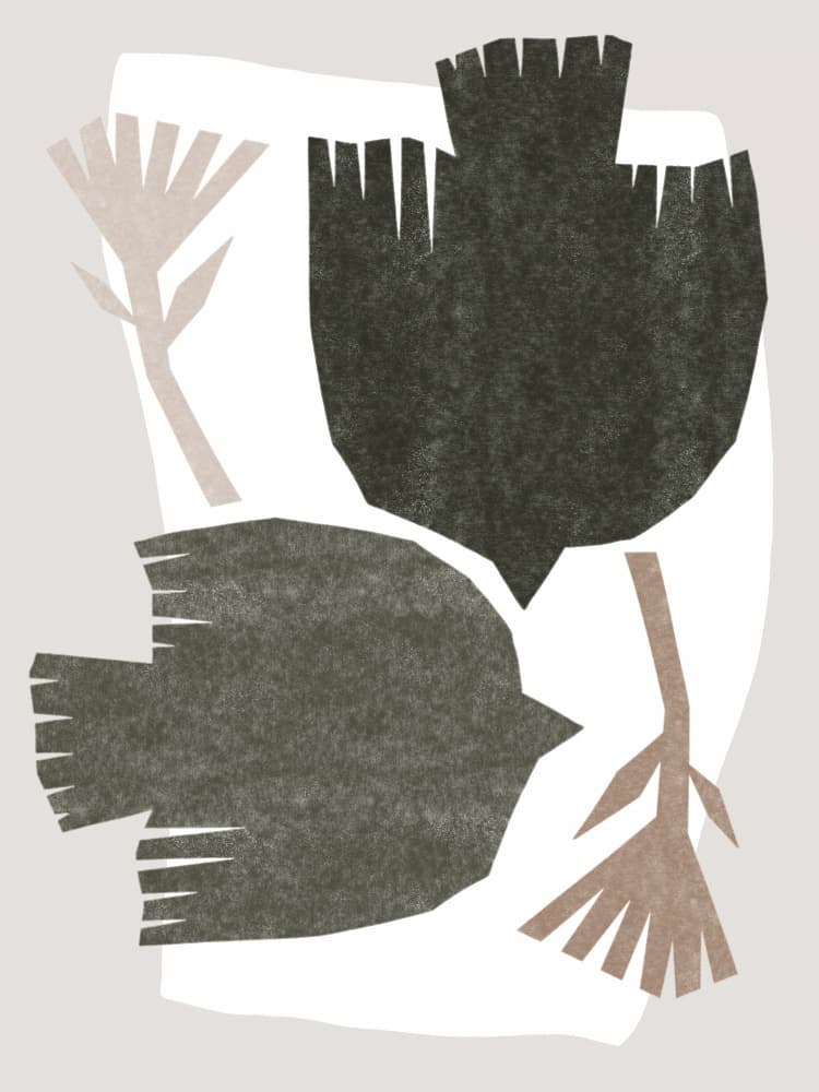 Abstract Birds Flight by Treechild — canvas wall art