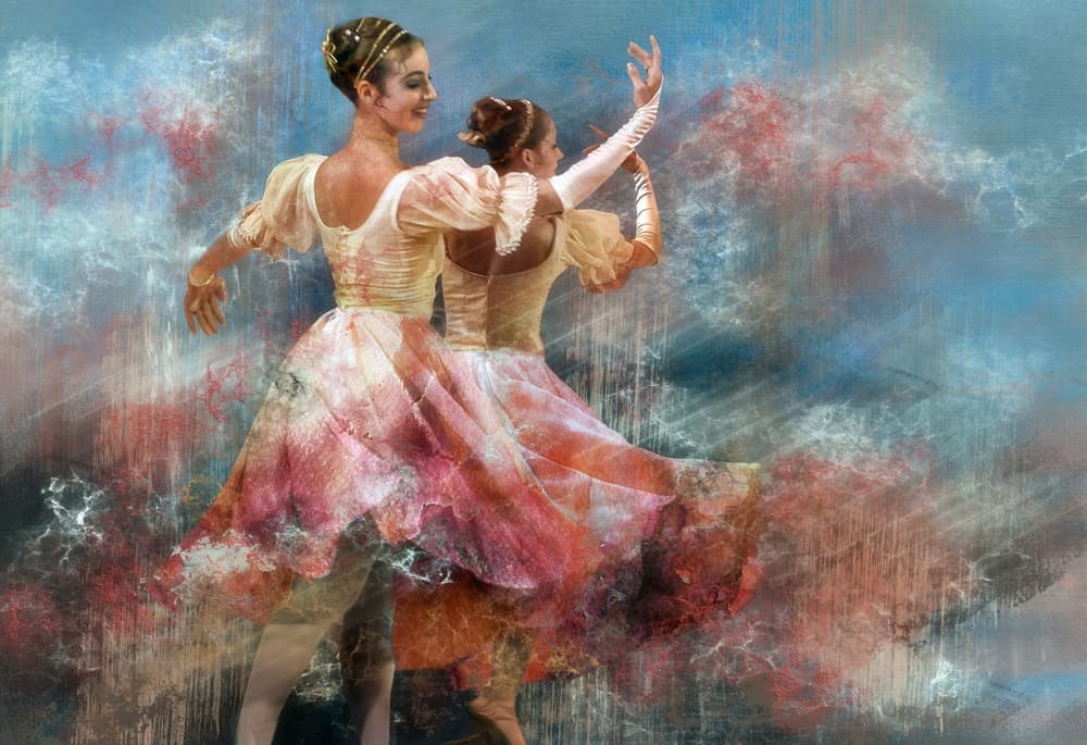 Dreamy Ballet Dancers by Charlaine Gerber — canvas wall art