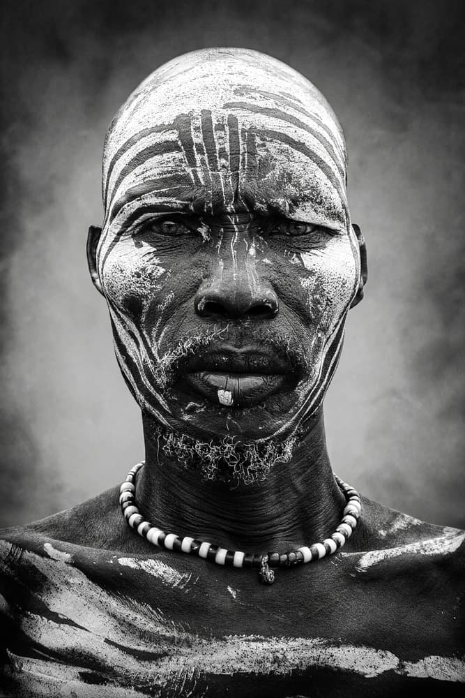 Intense Tribal Gaze by Svetlin Yosifov — canvas wall art