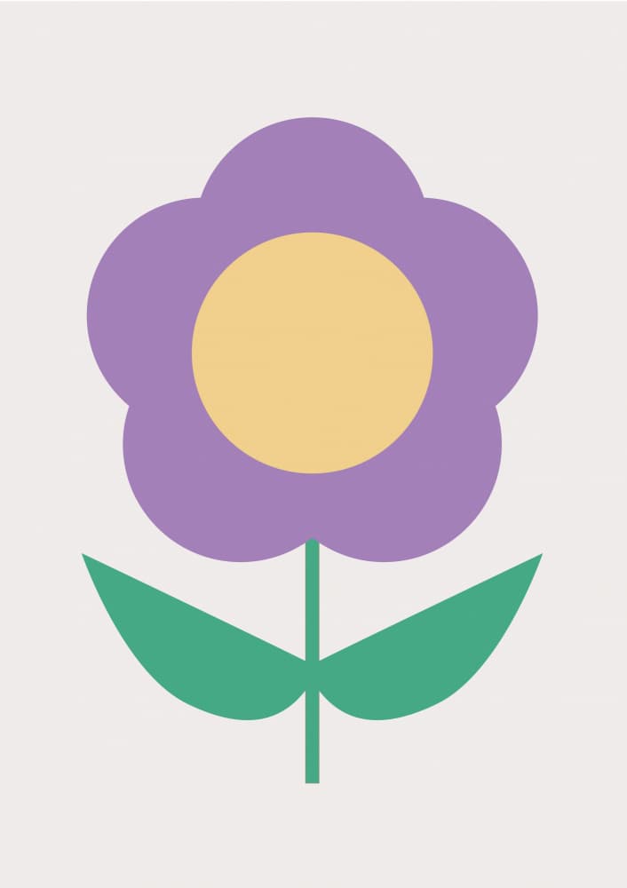 Simple Purple Bloom by FINE FINE STUFF — canvas wall art