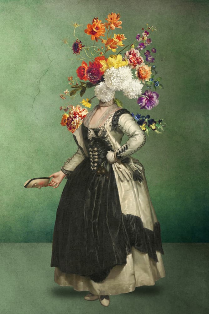 Elegant Flower Head Portrait