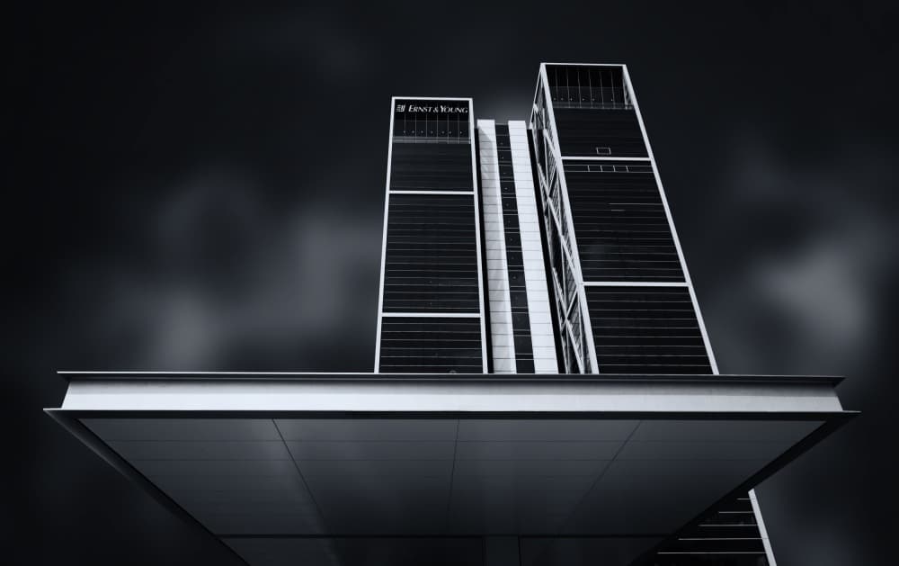 Sleek Dark Architecture by Jeroen van de Wiel — canvas wall art