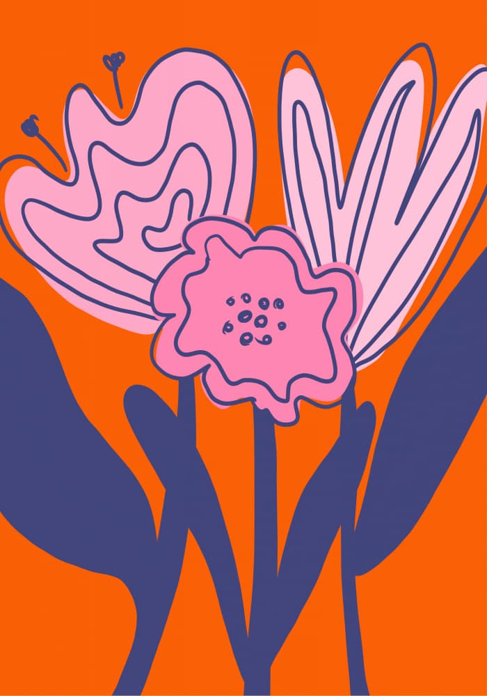 Bold Floral Elegance by Athene Fritsch — canvas wall art