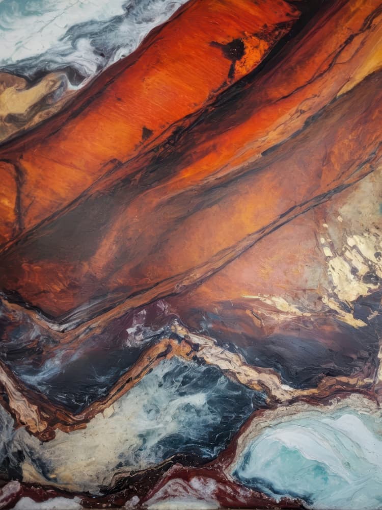 Molten Earth Veins by Alpenglow Workshop — canvas wall art