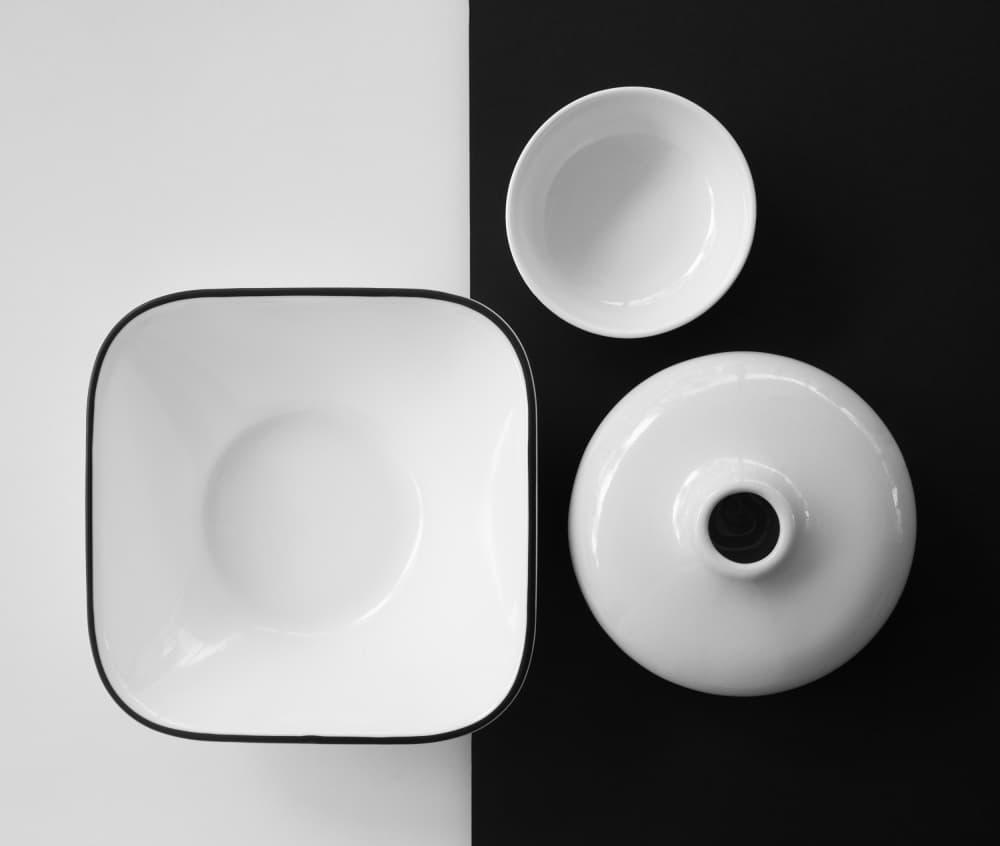 White Ceramic Forms by Jacqueline Hammer — canvas wall art