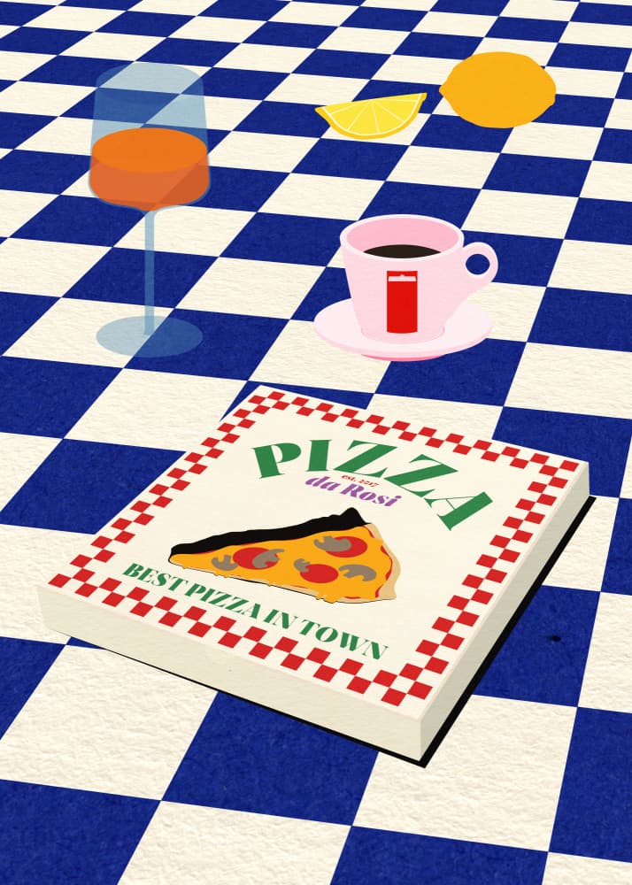 The Italian Menu by Rosi Feist — canvas wall art