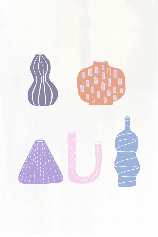 Pastelvases by Treechild — canvas wall art