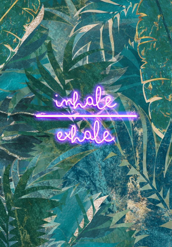Inhale Exhale Jungle by Sarah Manovski — canvas wall art