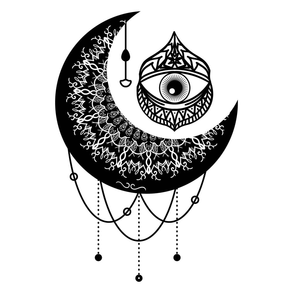 Mystic Moon Eye by Marika Barsrsind — canvas wall art