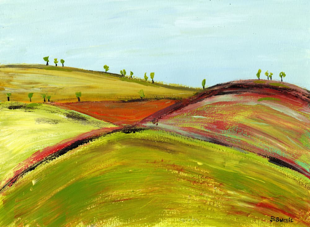 Vibrant Rolling Hills by Sharyn Bursic — canvas wall art