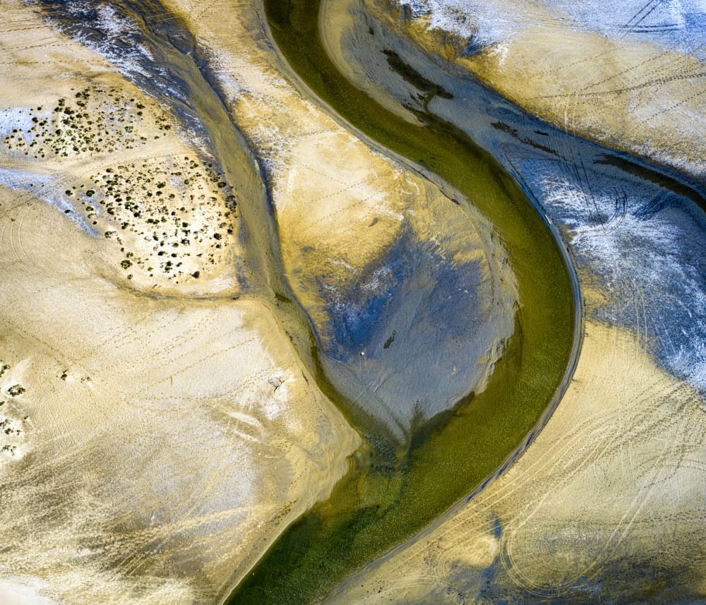 Winding Desert River by Robert Bolton — canvas wall art