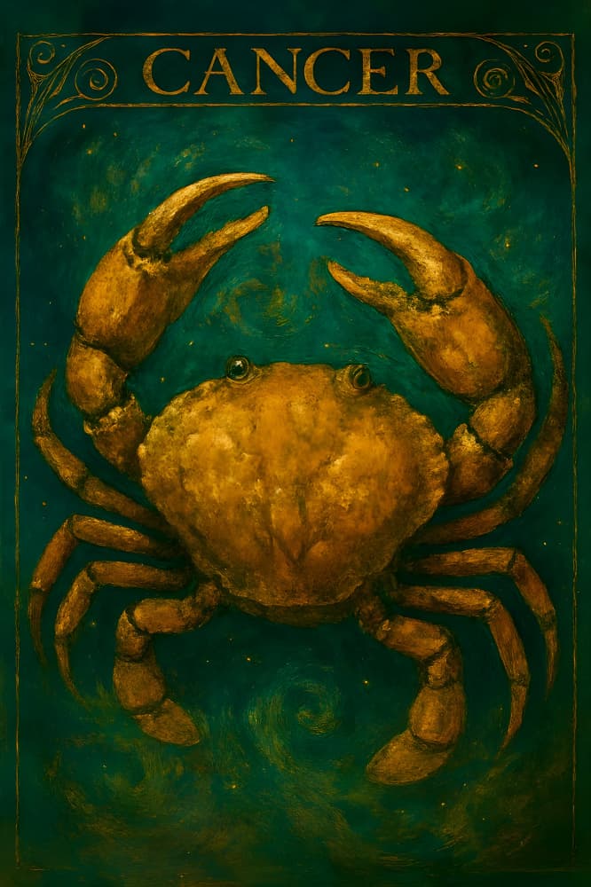 Celestial Cancer Crab by HUGO — canvas wall art