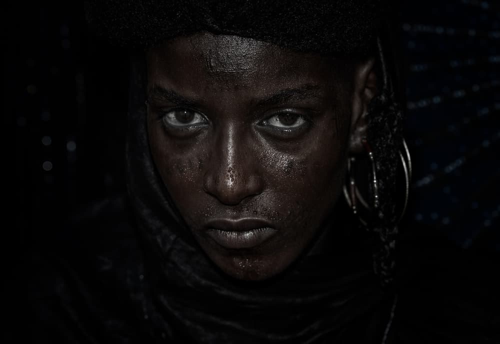Intense Gaze Portrait by Joxe Inazio Kuesta Garmendia — canvas wall art