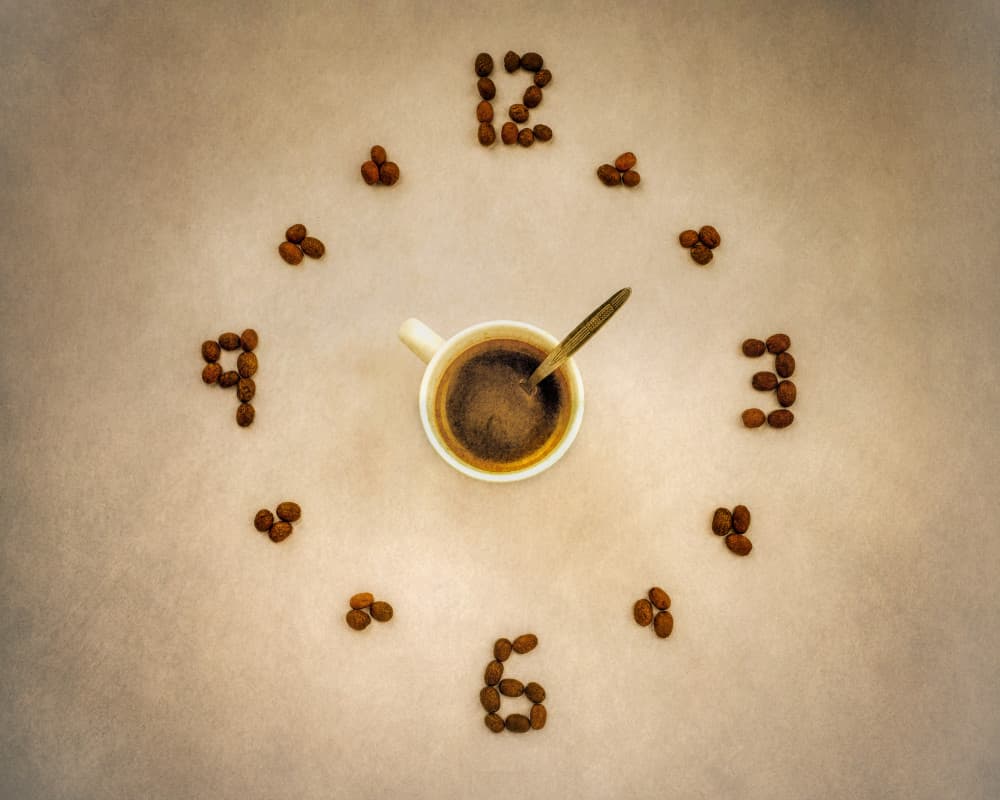 Morning Coffee Clock by Nicolae  Stefanel Rusu — canvas wall art