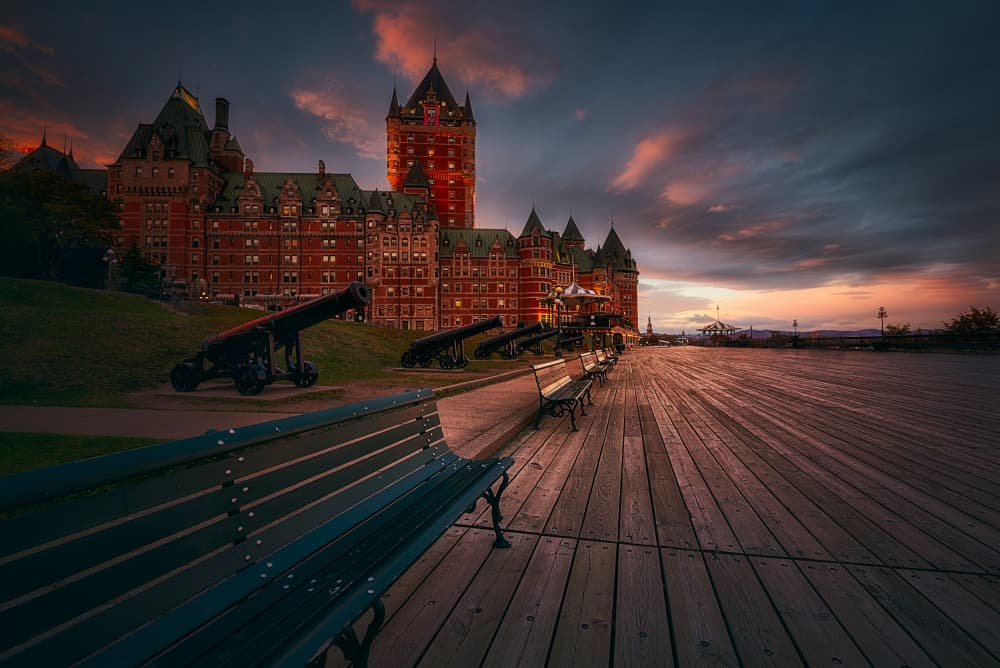 Château Frontenac Sunset by Ben.C.L — canvas wall art