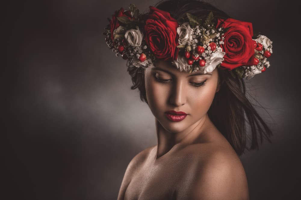 Red Rose Crown Serenity by Peppe Tambè — canvas wall art