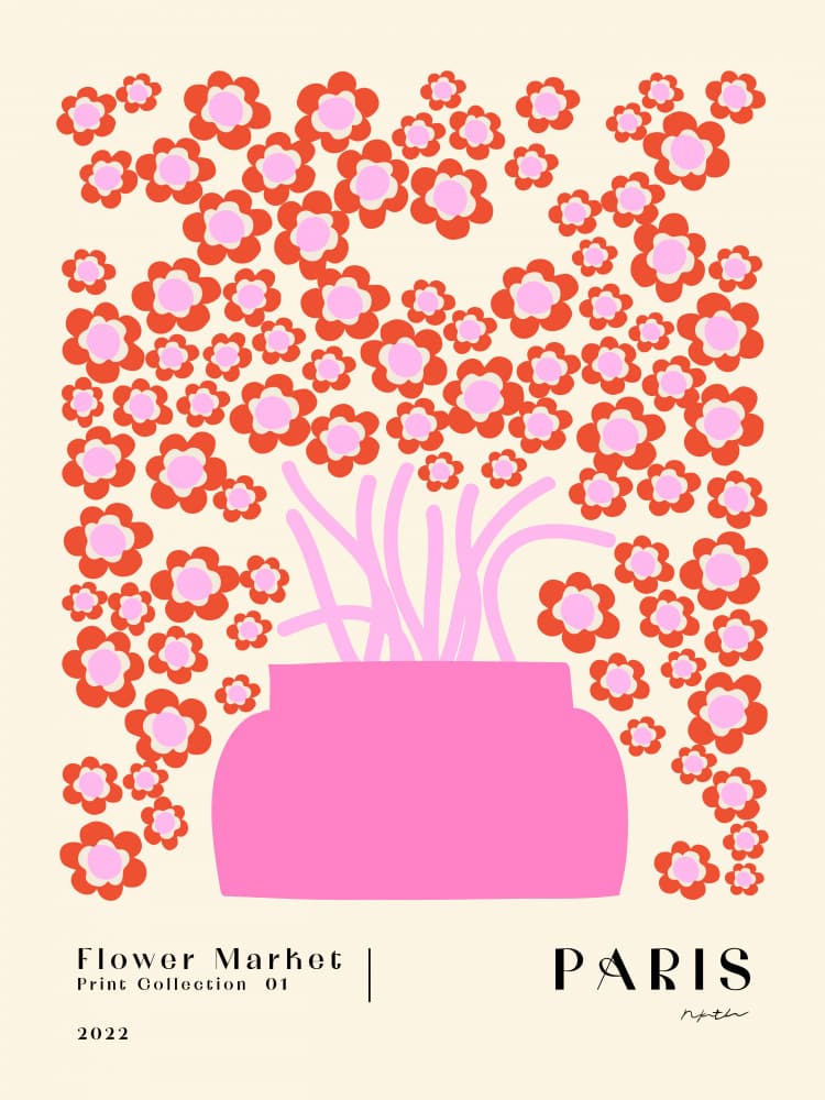 Flower Market. Paris by NKTN — canvas wall art