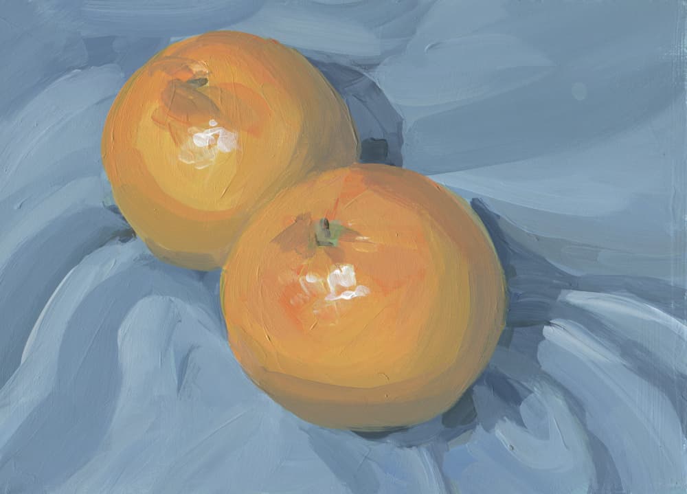 Fresh Oranges Still Life by Carrie Arnold — canvas wall art