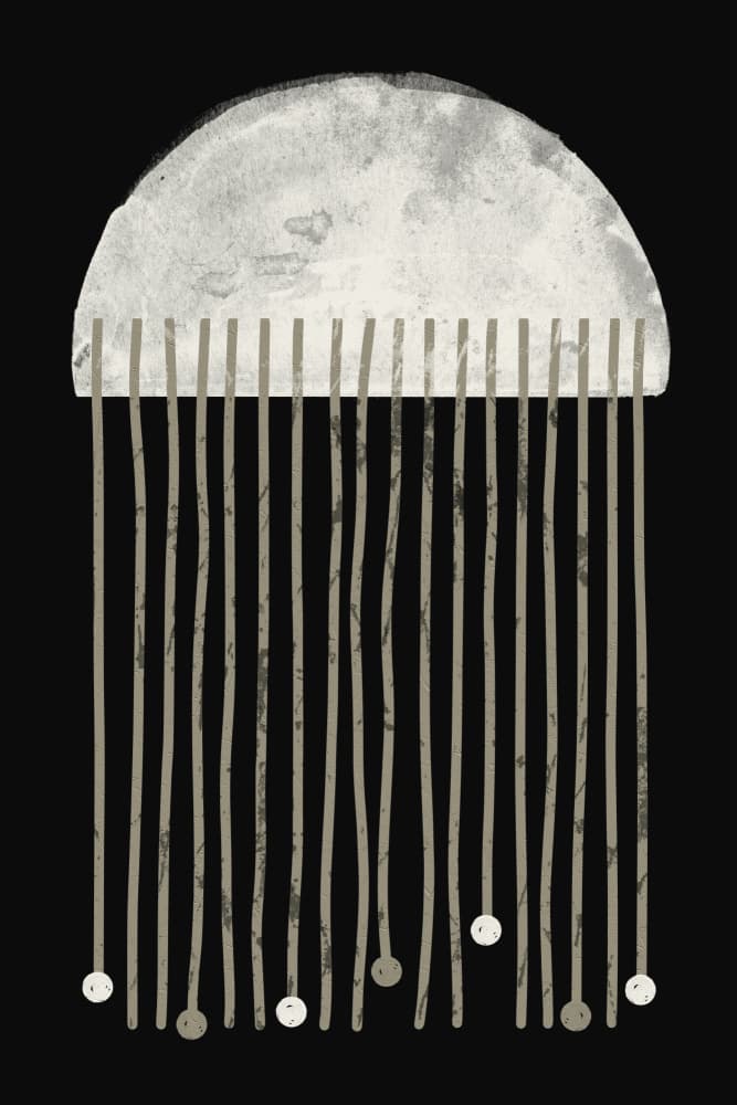 Abstract Rain Drops by Ema Paraschiv — canvas wall art