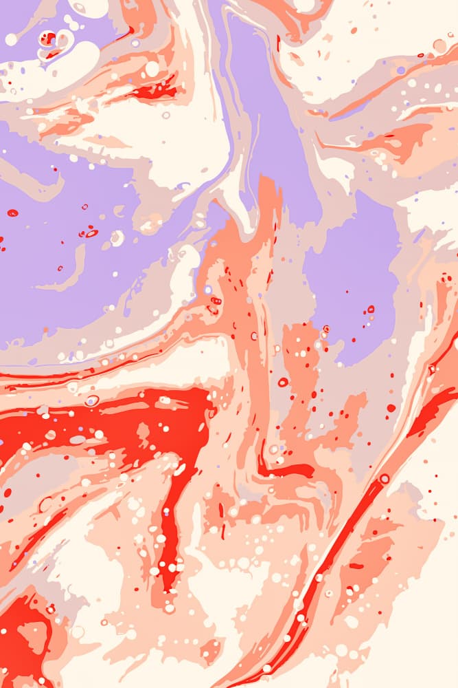 Lavender Coral Fluid Swirls by Vesuvik Designs — canvas wall art