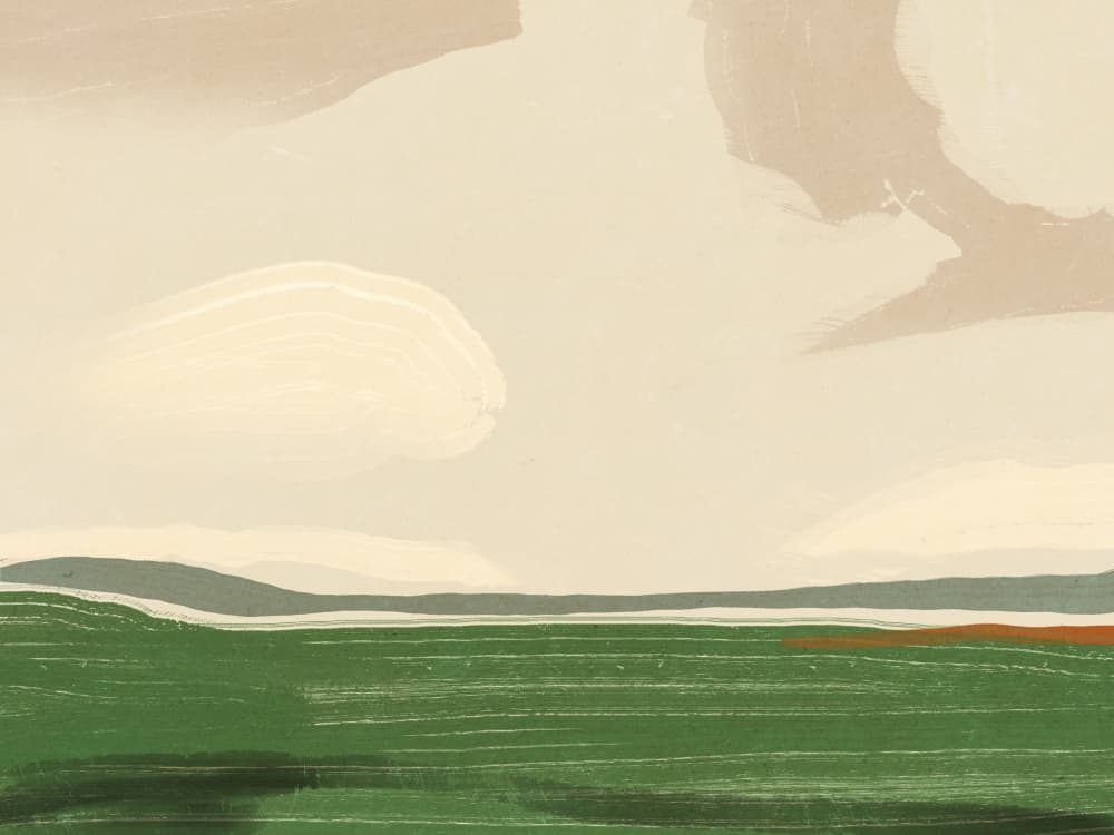 Peaceful Green Fields by Little Dean — canvas wall art