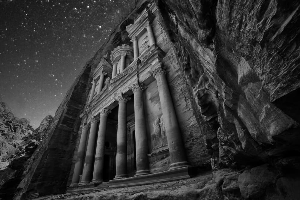 Petra Night Sky by Yousef Abuaisheh — canvas wall art