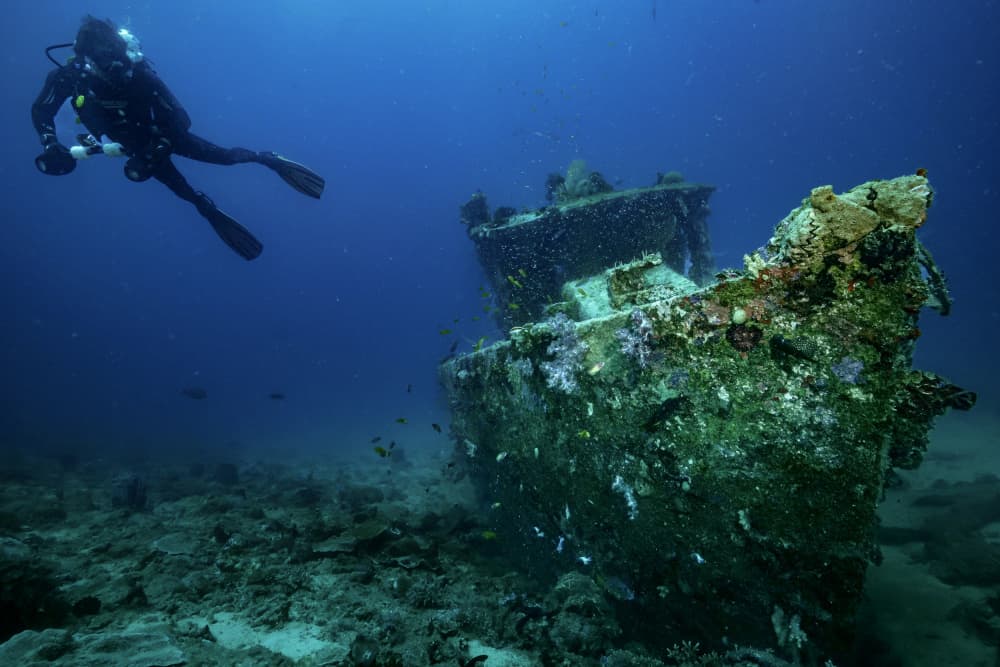 Underwater Wreck Adventure by Serge Melesan — canvas wall art
