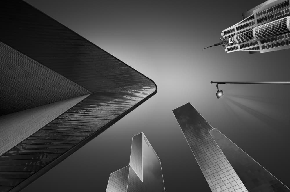 Sleek Urban Geometry by Enrique Rodriguez de Mingo — canvas wall art