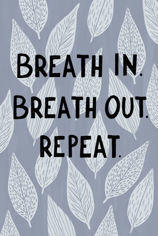 Mindful Breath Reminder by EMELIEmaria — canvas wall art