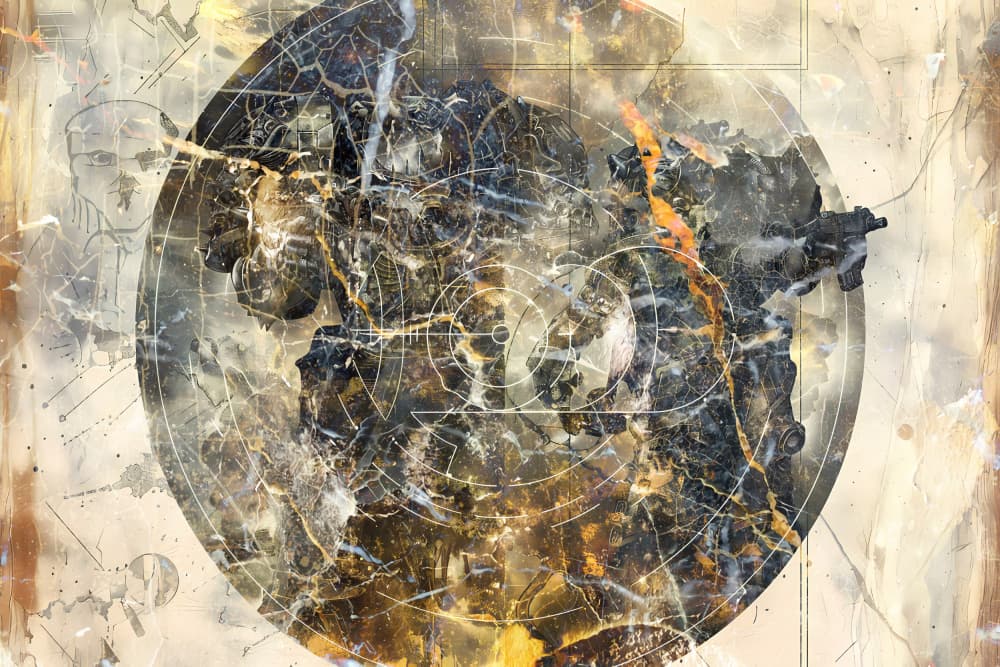 Golden Cracked Earth by Rafal Kulik — canvas wall art