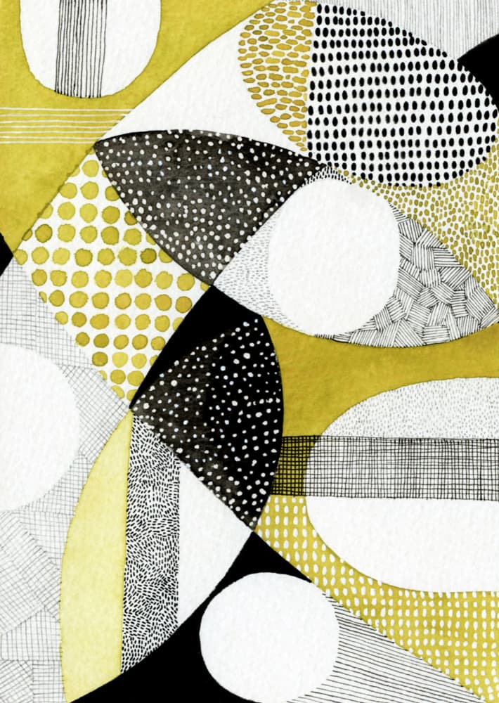 Abstract Gold Shapes