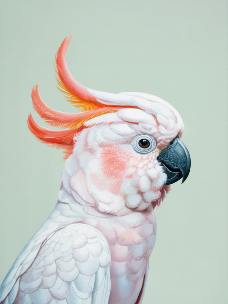 Elegant Pink Cockatoo by Andreas Magnusson — canvas wall art