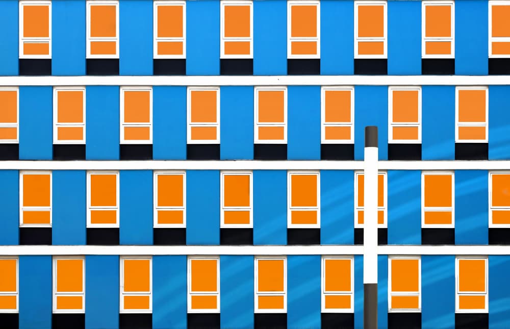 Vibrant Architectural Pattern by Hans-Wolfgang Hawerkamp — canvas wall art