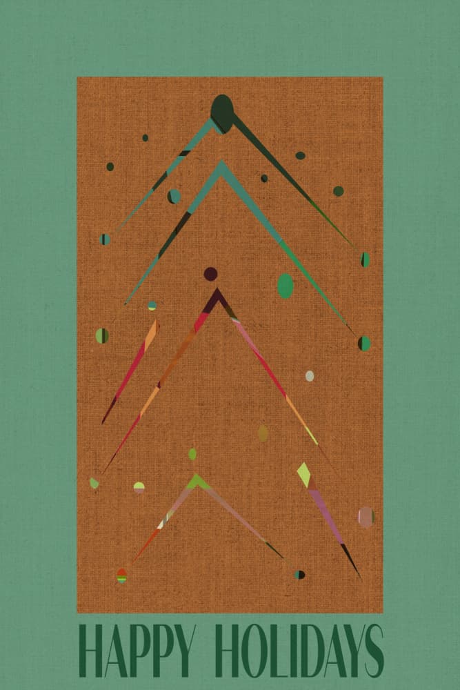 Modern Abstract Christmas Tree by casa cartissi — canvas wall art