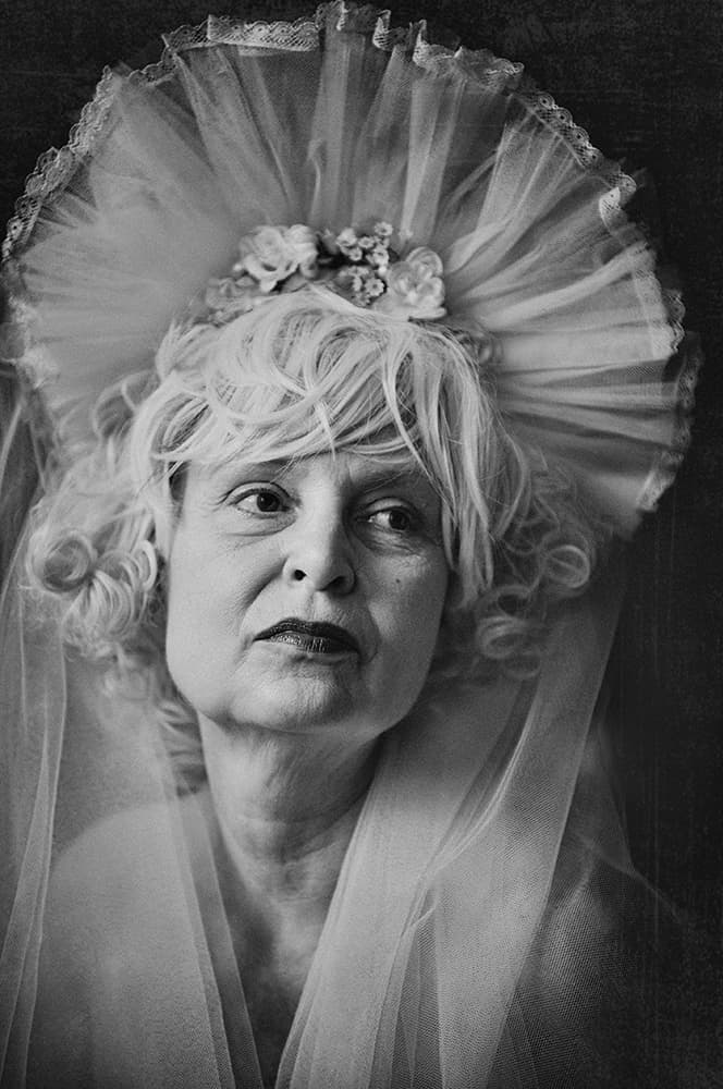 Elegant Veiled Woman by Angelika Martha Himburg — canvas wall art