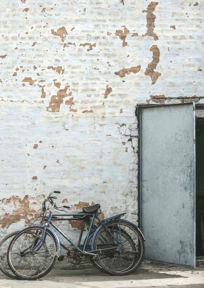 Rustic Bicycle Scene by Shot by Clint — canvas wall art