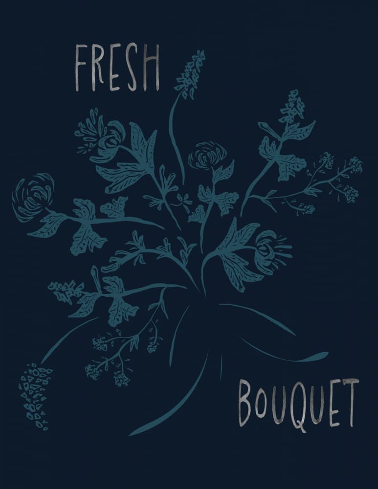 Fresh Botanical Bouquet by Michele Frechette — canvas wall art