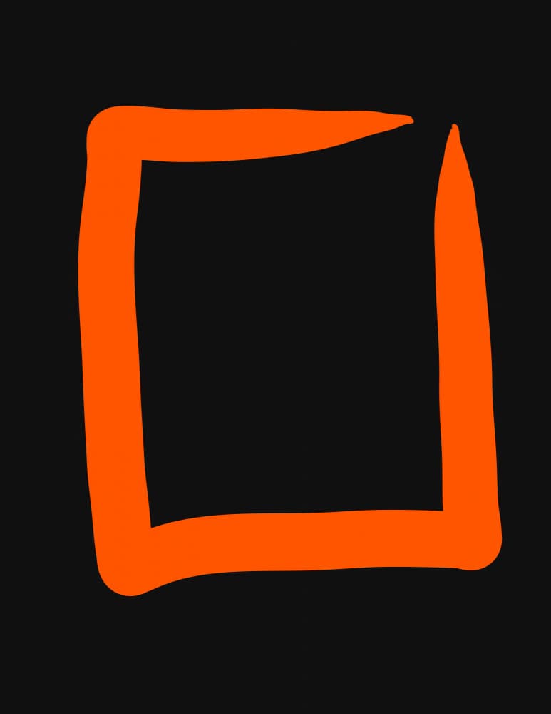 Orange Abstract Square by Nicholas — canvas wall art