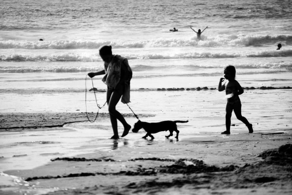 On the beach by Milena Seita — canvas wall art