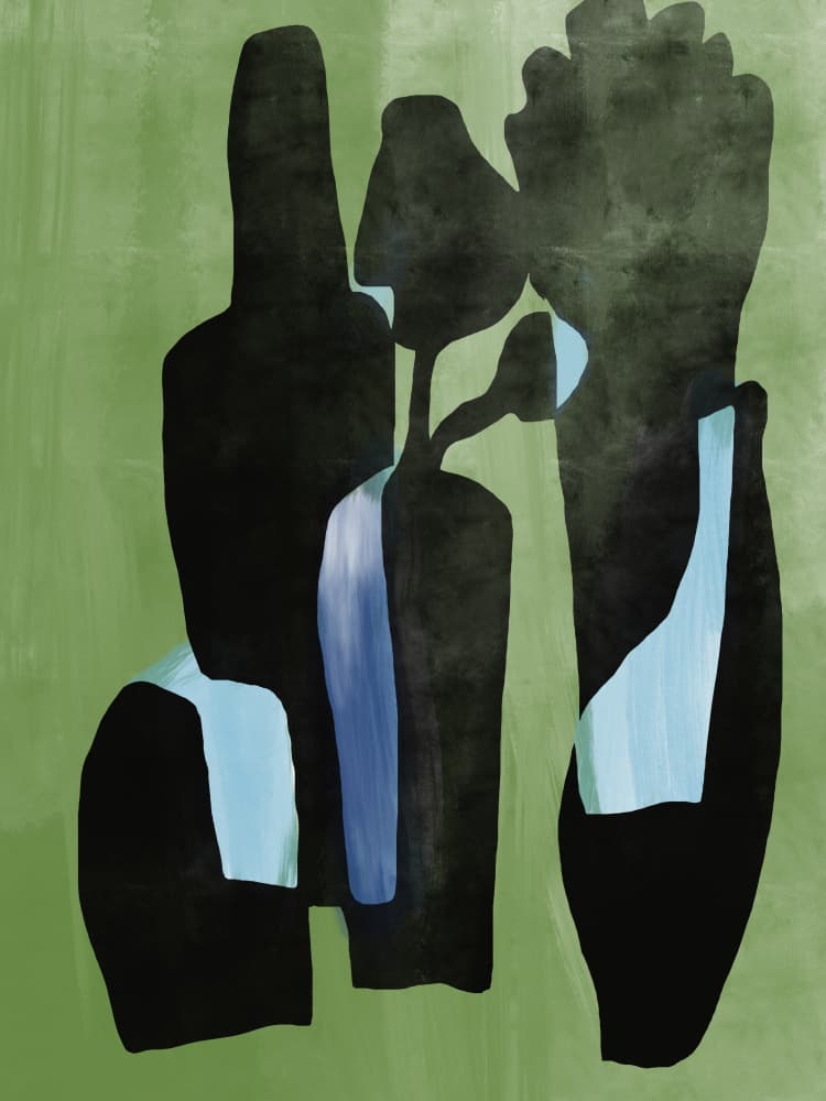 Abstract Organic Shapes by Little Dean — canvas wall art