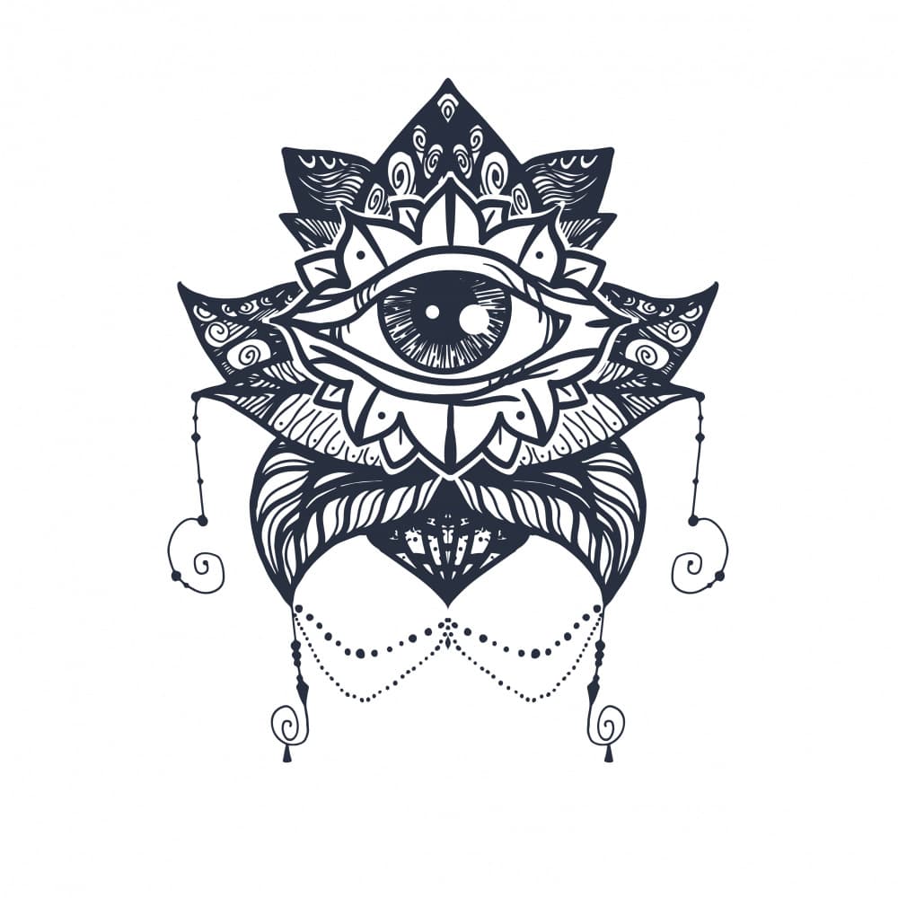 Mystical Third Eye Mandala by Marika Barsrsind — canvas wall art